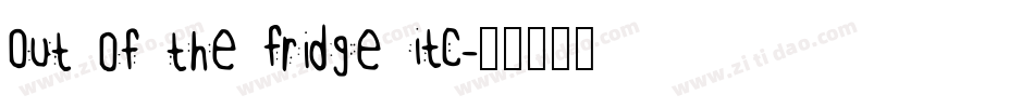 Out of the Fridge ITC字体转换
